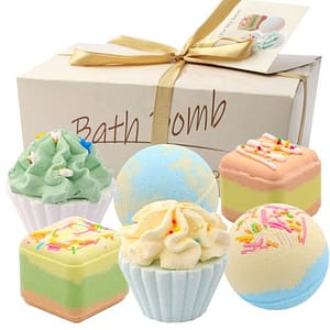 Cup Cake Bath Bomb Melts Six-Pack Gift Set