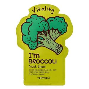 I'M BROCCOLI SHEET MASK - VITALITY - I'M REAL FACE MASK - KOREAN SKIN CARE