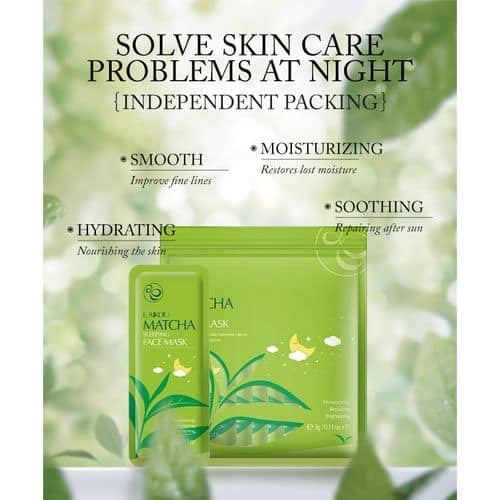 Organic Matcha Sleeping Face Mask - Image 3