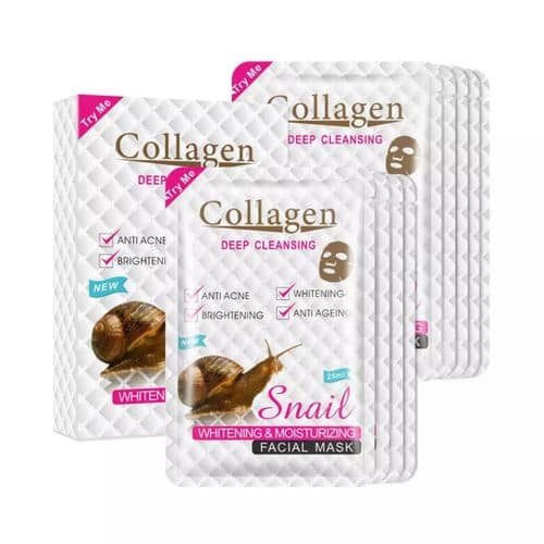 Collagen Deep Cleansing Snail Collagen Facial Sheet Mask - Image 5