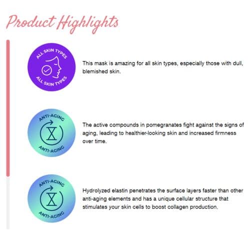 I'M POMEGRANATE SHEET MASKS - ELASTICITY- FACE MASK - KOREAN SKIN CARE - Image 4