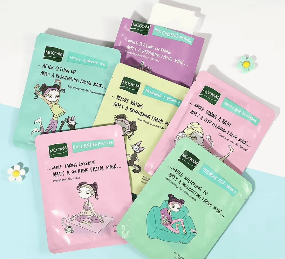6 Hydrating, Brightening, and Rejuvenating Facial Masks Set